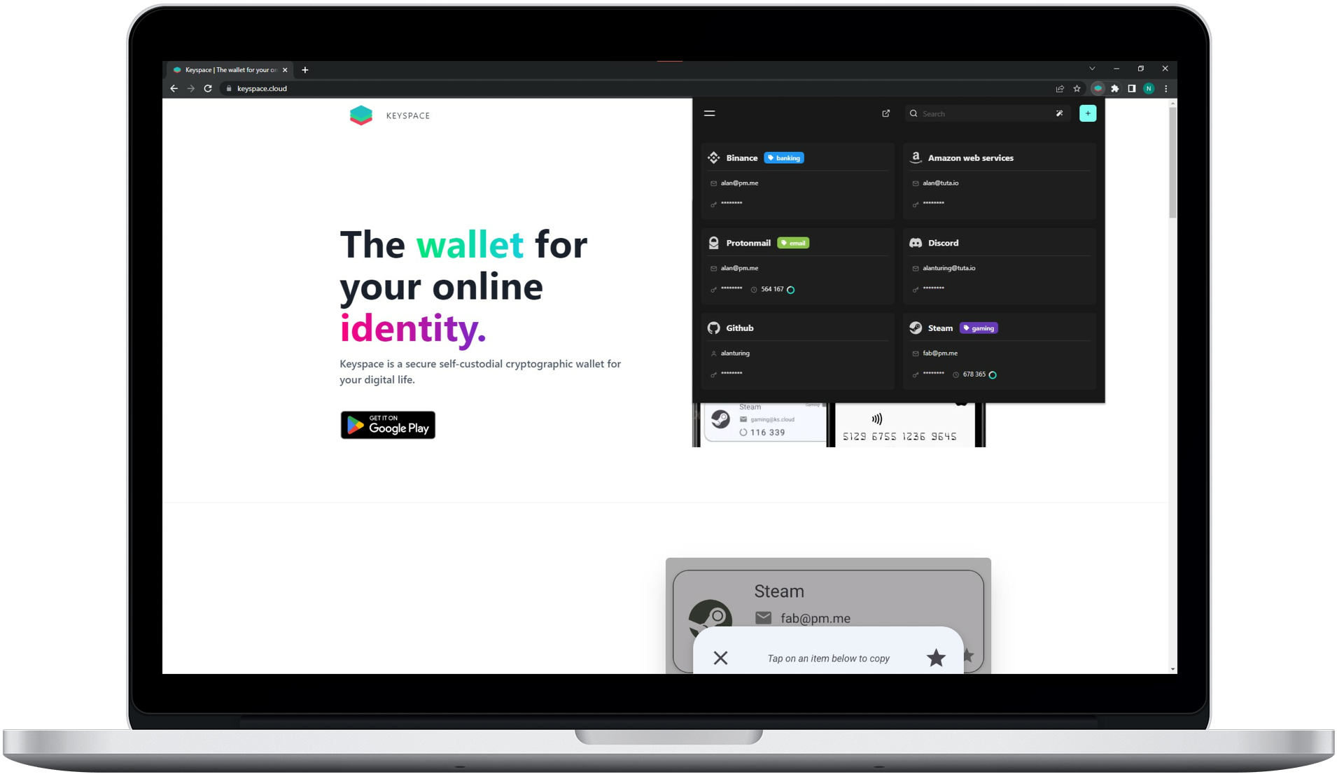 Keyspace browser extension